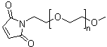 structure of CAS# 99126-64-4, 单甲氧基聚乙二醇马来酰亚胺