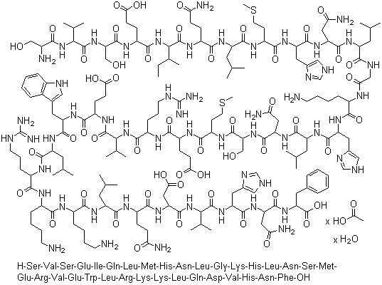 CAS 登录号：99294-94-7, 醋酸特立帕肽水合物