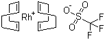 structure of CAS# 99326-34-8, Bis(1,5-cyclooctadiene)rhodium(I) trifluoromethanesulfonate
