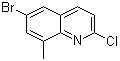 structure of CAS# 99455-14-8, 6-溴-2-氯-8-甲基喹啉