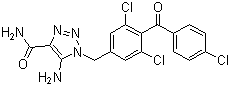 CAS 登录号：99519-84-3, 5-氨基-1-(3,5-二氯-4-(4-氯苯甲酰基)苄基)-1H-1,2,3-三氮唑-4-甲酰胺