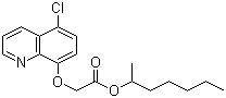 CAS 登录号：99607-70-2, 解毒喹, 1-甲基己基 (5-氯-8-喹啉氧基)乙酸酯