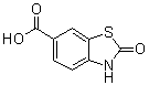 structure of CAS# 99615-68-6, 2,3-二氢-2-氧代-6-苯并噻唑羧酸